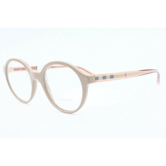 New Burberry B 2254 3281 Round Beige Women's Eyeglasses Frames 49mm - Picture 1 of 5